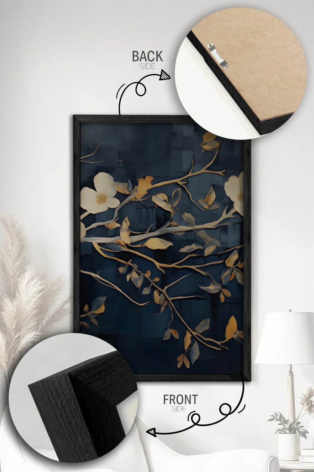 Set pikturash dekorative me kornizë, 3 copë, Wallity, Ersy3Syhcrv39