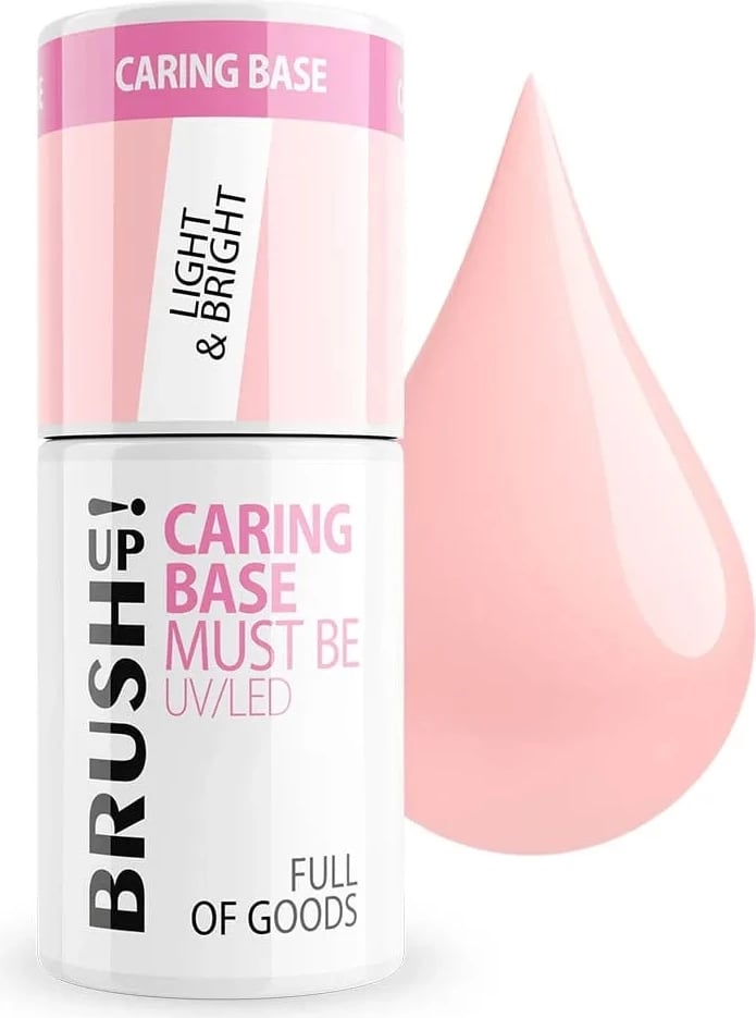 Bazë për thonj BrushUp! Caring Base Hybrid Nail Base Coat Light & Bright për femra, 5g
