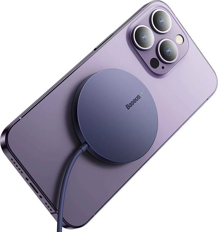 Karikues wireless magnetik Baseus Simple Mini3, 15W, vjollcë