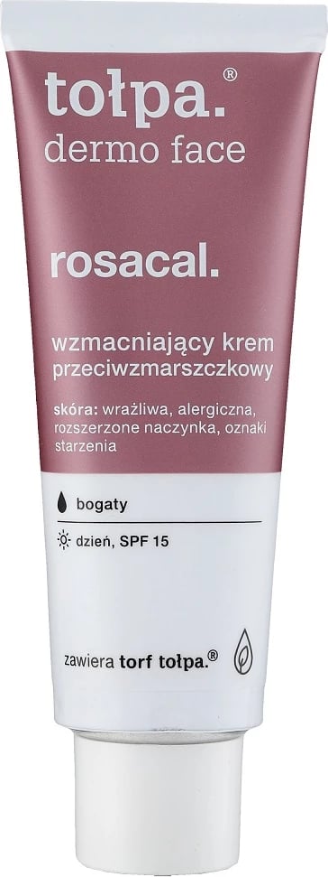 Krem dite anti-rrudhë për fytyrë Tołpa Dermo Face Rosacal për femra SPF15, 40ml Krem dite anti-rrudhë për fytyrë Tołpa Dermo Face Rosacal për femra SPF15, 40ml
