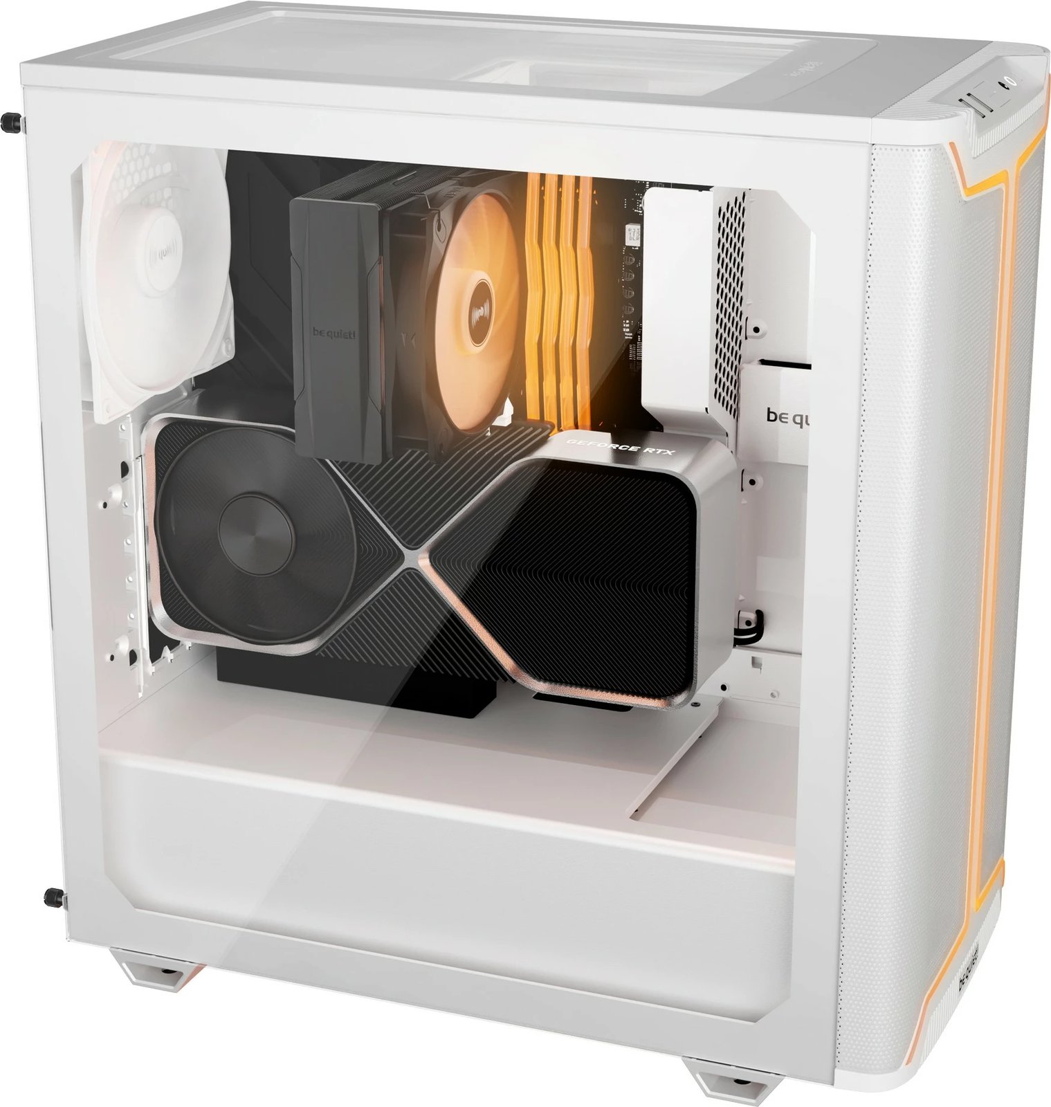 Kasë be quiet Pure Base 501 DX, Midi Tower, e bardhë, me dritare xhami dhe RGB