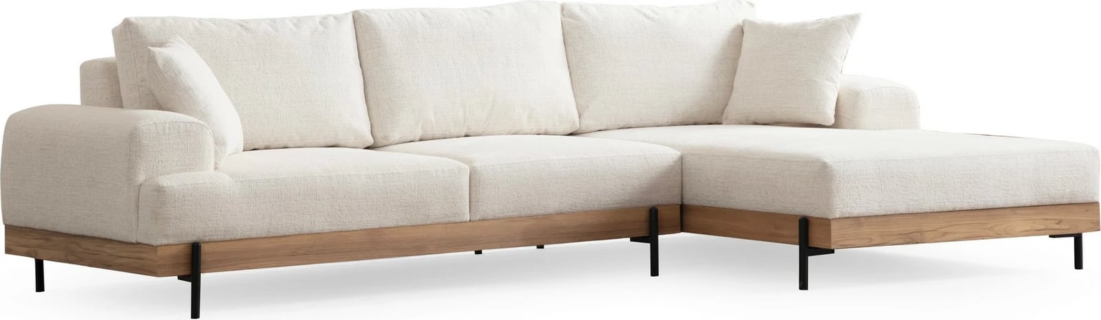 Këndare Atelier del Sofa, Eti Oak, e bardhë, kënd i djathtë