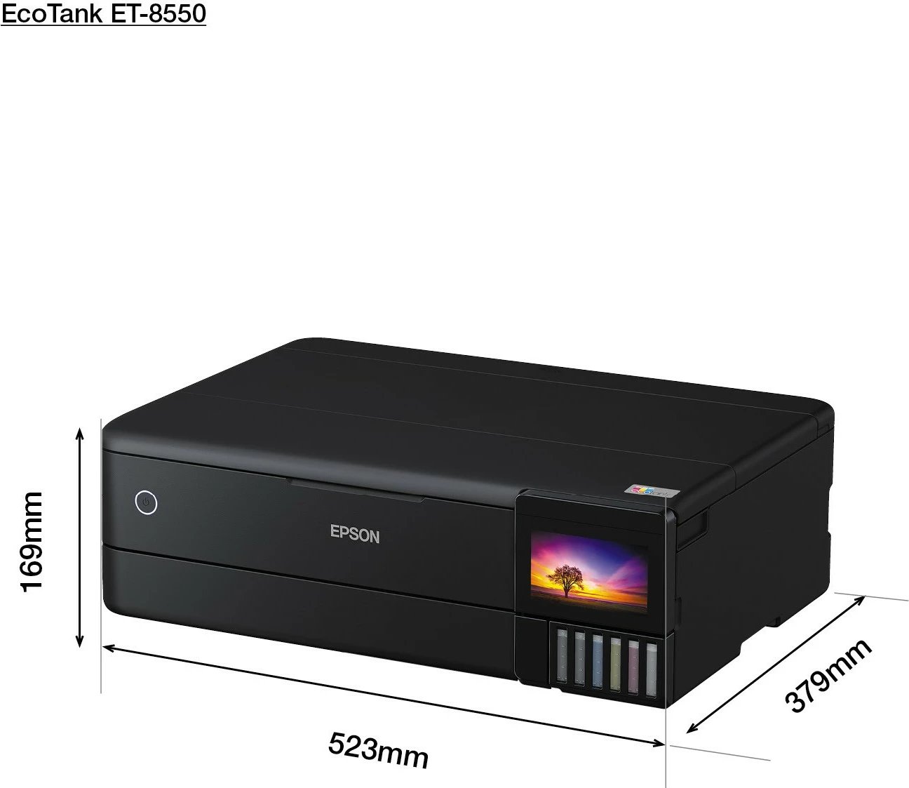 Printer multifunksional Epson EcoTank ET-8550, A3, Wi-Fi, ekran me prekje, i zi