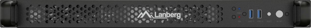 Kasë serveri RACK 19" 1U, Lanberg SC01-4201-10B, ATX/Micro ATX/ITX/SSI-CEB, PSU FLEX, 4x40mm PWM, 2x3.5" ose 2x2.5", 420mm, USB 3.0 x2, e zezë metal