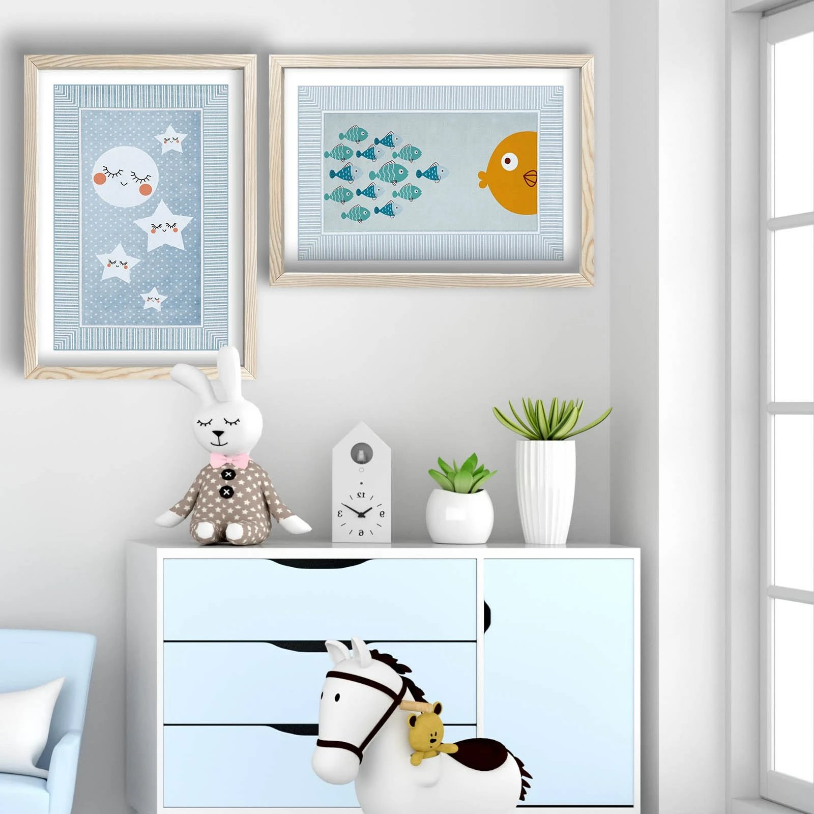 Pikturë dekorative me kornizë MDF (2 copë), Wallity, 2P3853KCT-006