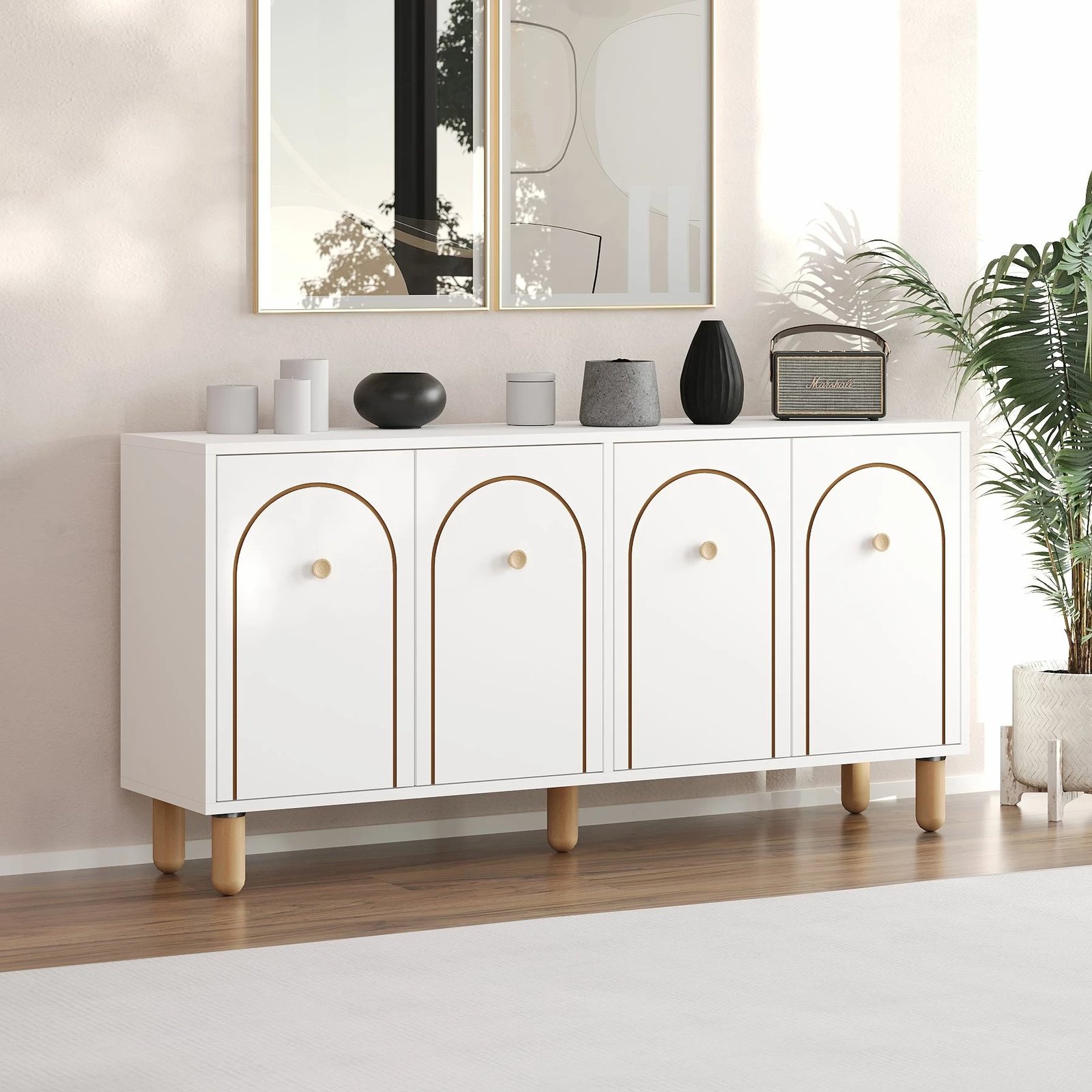 Konsolë Skye Decor, Orıon, e bardhë