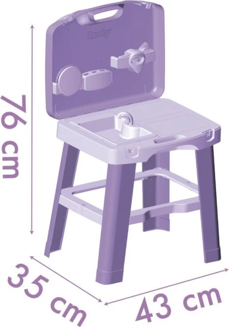 Kuzhinë lodër Smoby Gabby's Dollhouse 7600311908, shumëngjyrëshe, set me 16 aksesorë