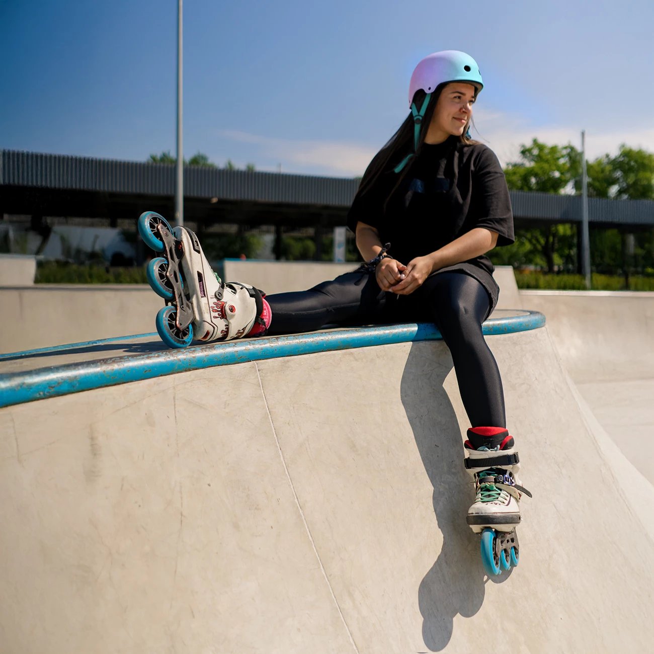 Helmetë biçiklete/BMX/scooter Wozinsky HT-38GR S (48-52 cm), PC+EPS, rrotë rregulluese 360°, 340 g, ventilim, gradient rozë