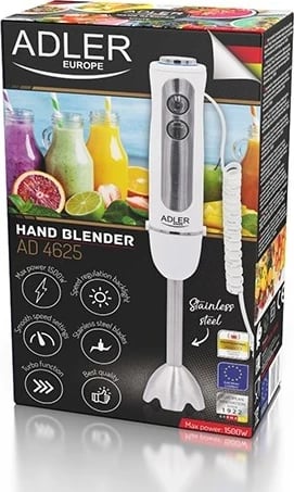 Blender dore Adler AD, 1500W, çelik inox, i bardhë