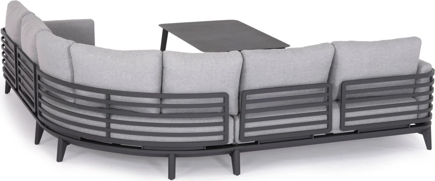 Set këndi për lounge jashtë, 4 pjesë, ORION, alumini ngjyrë gri e errët & olefin, CD6191.01