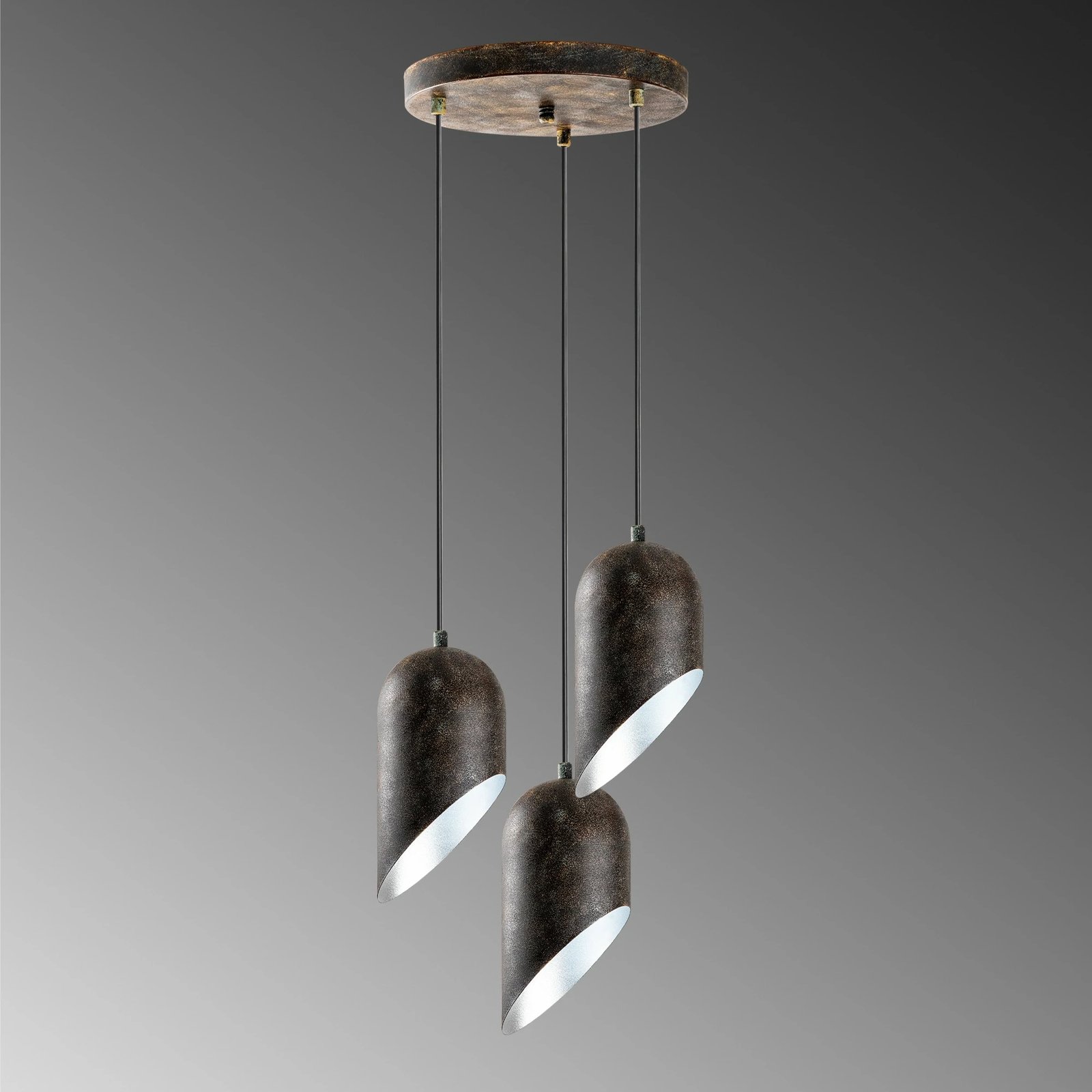 Llambë tavani Opviq, KESIK-6176-3-RETRO, metal, ngjyrë antike