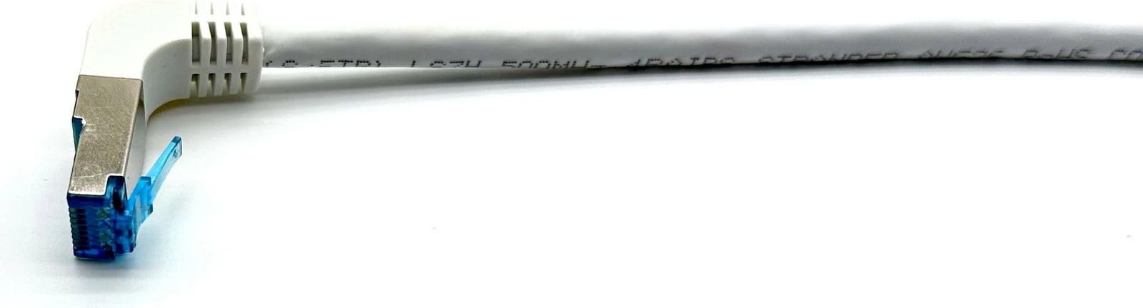 Kabëll rrjeti Equip Cat6A S/FTP, 1m, këndor-drejt, i bardhë