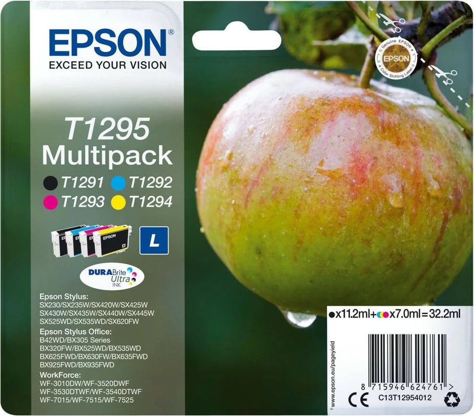 Multipack bojë Epson T1295, DURABrite Ultra, 4 ngjyra