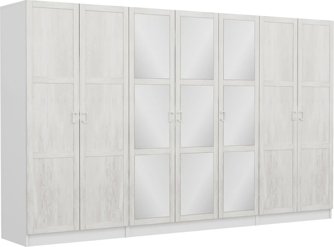 Dollap Skye Decor, ngjyrë e bardhë, Kale Country, 315x190x52 cm