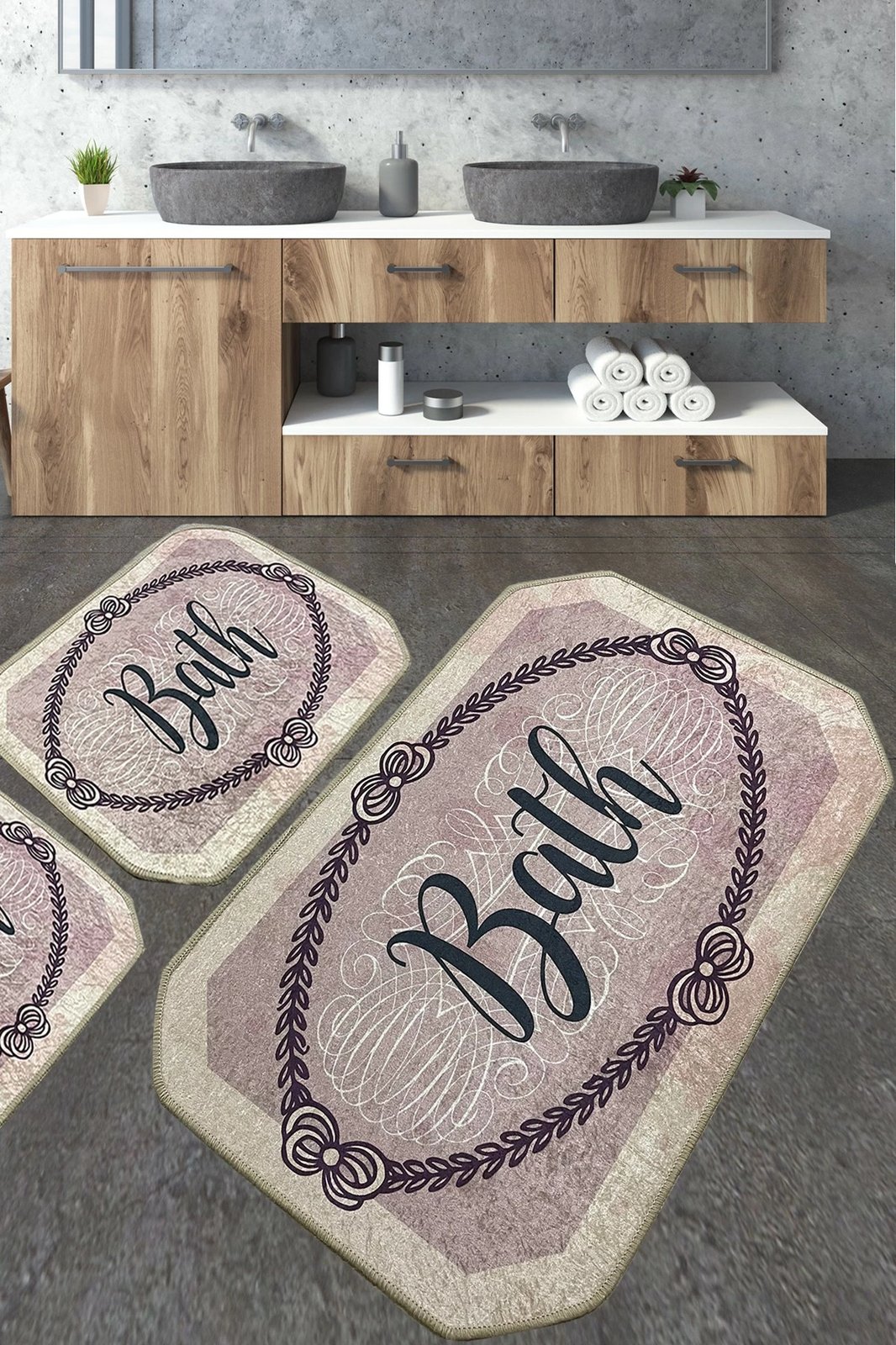 Set tapetash për banjo, 3 copë, Mijölnir, Voten, shumëngjyrëshe