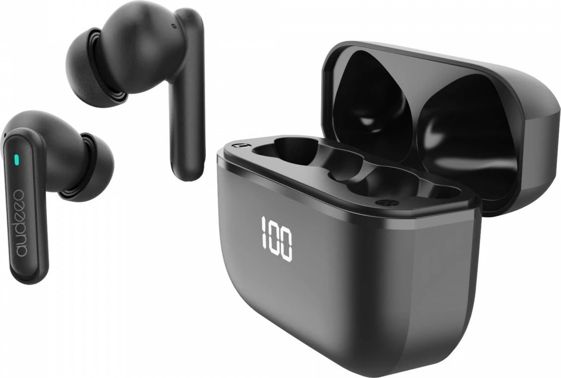 Kufje TWS Audeeo Aeropods, Bluetooth 5.3, ANC, me kuti karikimi, të zeza Kufje TWS Audeeo Aeropods, Bluetooth 5.3, ANC, me kuti karikimi, të zeza