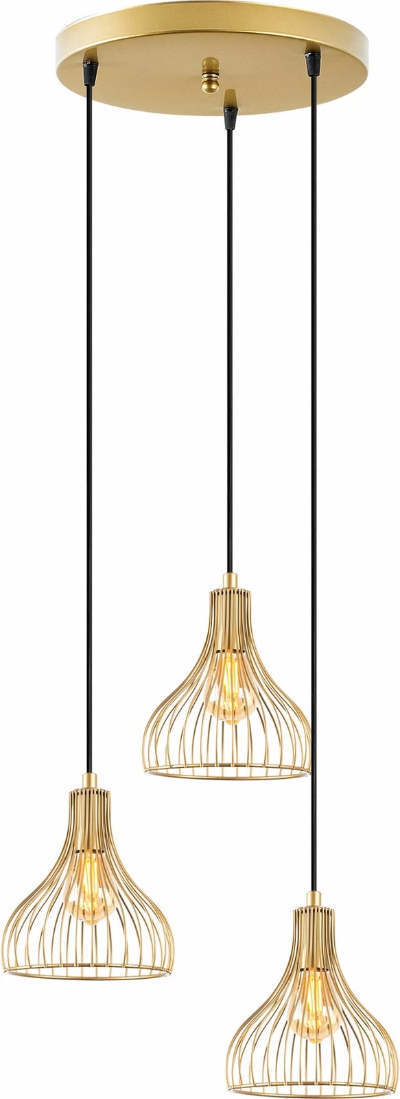 Llambë varëse Opviq, Telyildo, ngjyrë ari e shndritshme, 44x44x117 cm