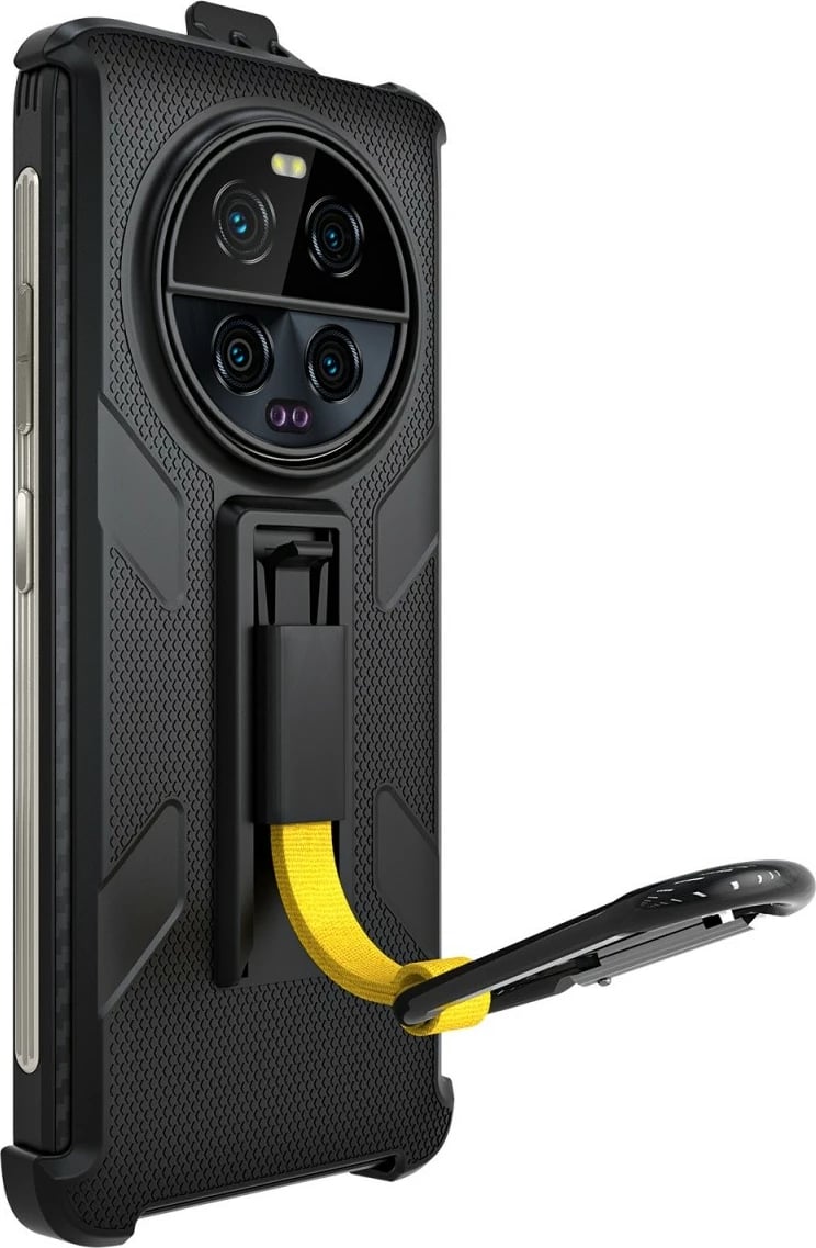 Mbështjellës Ulefone Armor 23 Ultra, multifunksional, me klips dhe karabiner, i zi