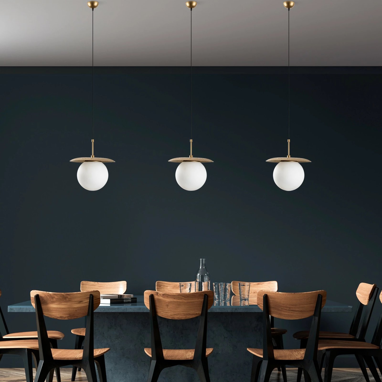 Llambë tavani Opviq, Anemon, ngjyrë ari, 30cm