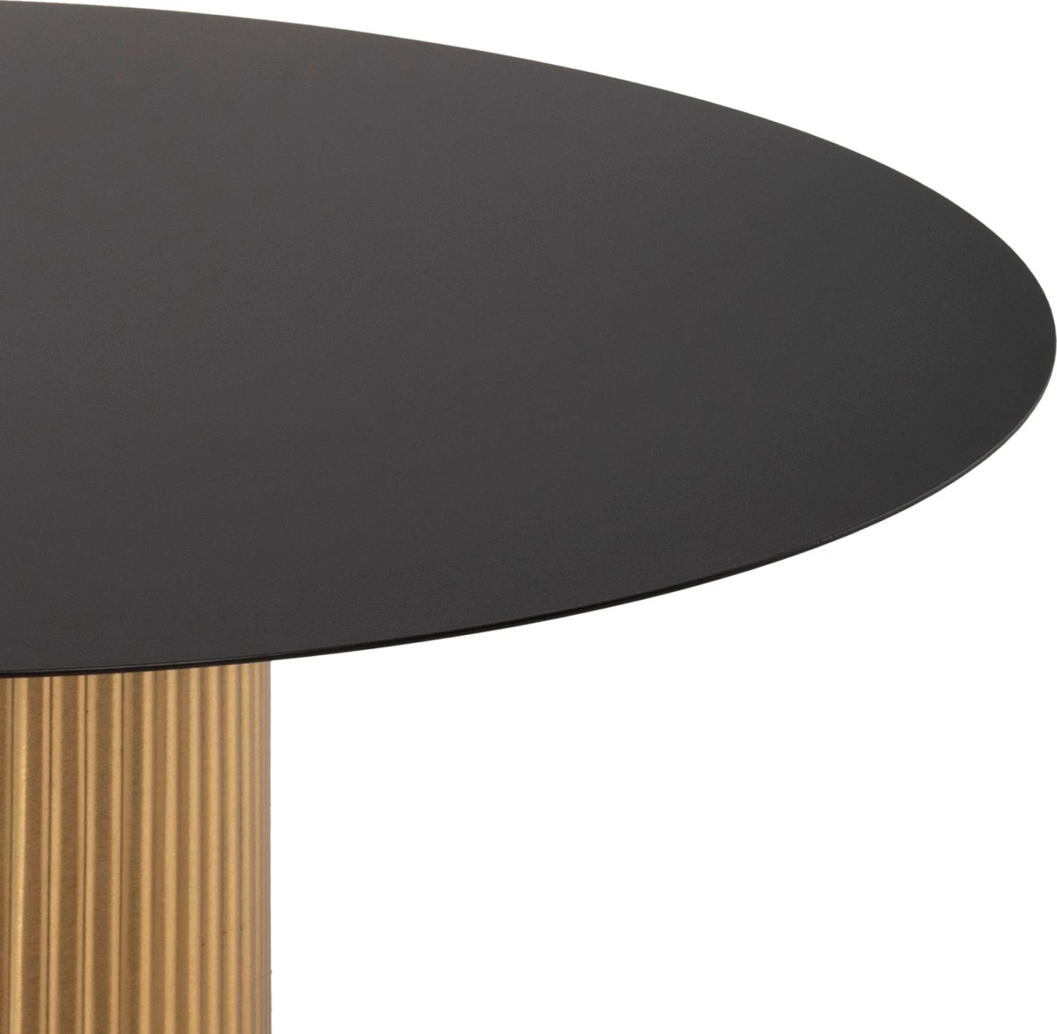 Tavolinë kafeje CLAD FH9673 metalike, ngjyrë ari dhe e zezë, Φ110x38H cm