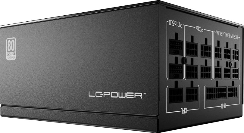 Furnizues energjie LC-Power LC850P V3.0, 850W, 80 PLUS Platinum, plotësisht modular, ATX 3.0, i zi