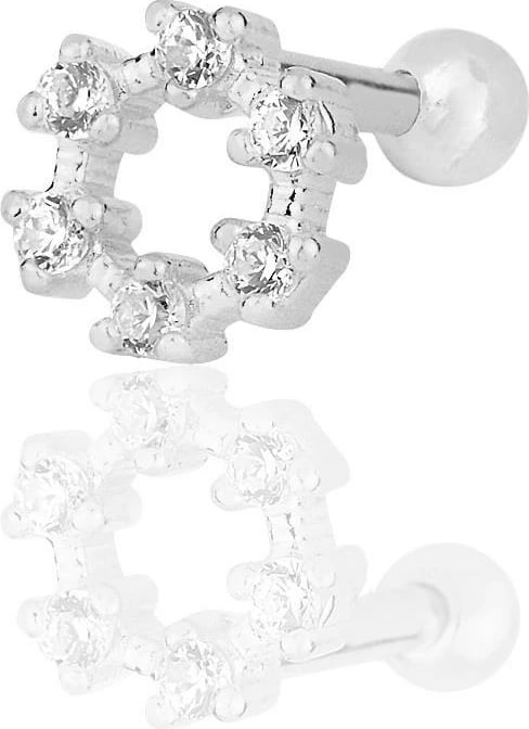 Piercing argjendi Jumeon, SGTL12208, ngjyrë argjendi