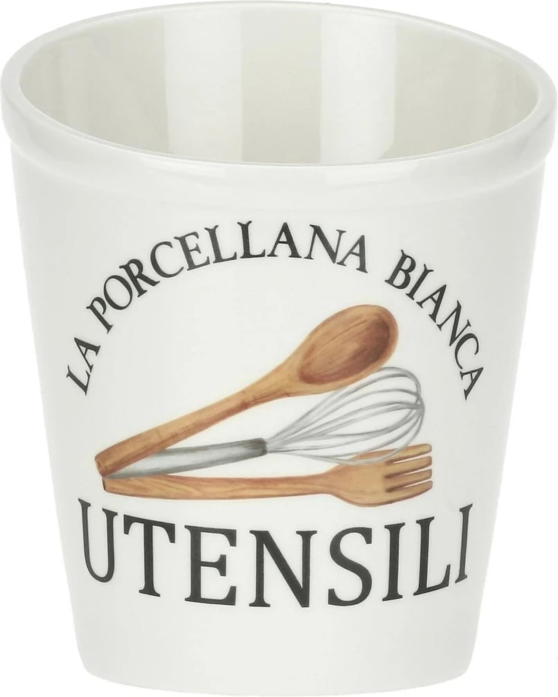 Kuti për ruajtjen e veglave kuzhine LA PORCELLANA BIANCA, 18 cm, Bardhë