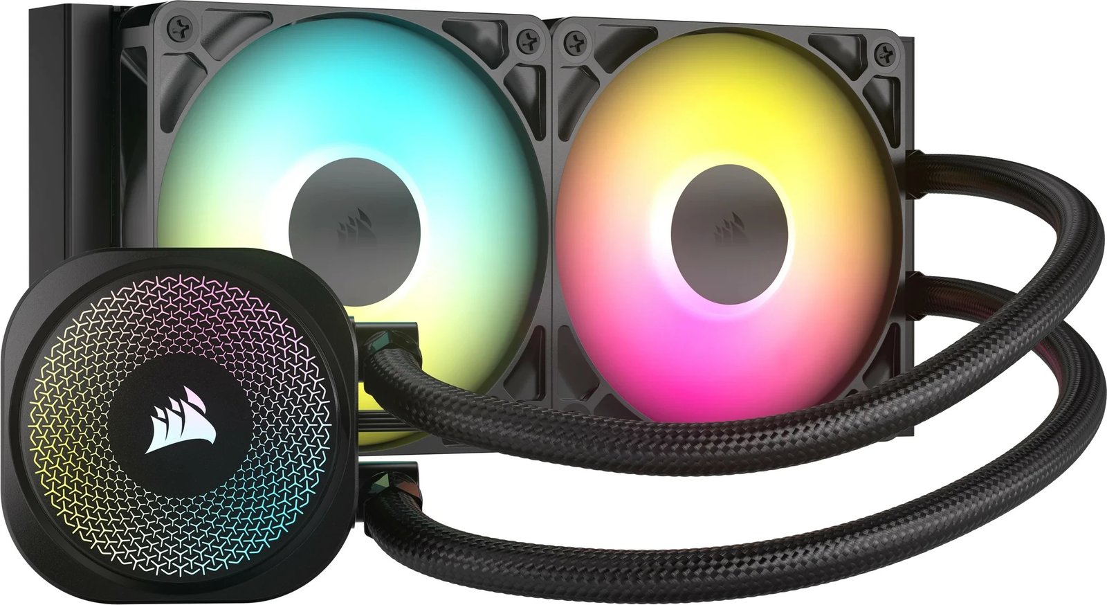 Ftohës procesori Corsair Nautilus 240 RS ARGB, all-in-one liquid, 2x ventilatorë, 2100 RPM, i zi