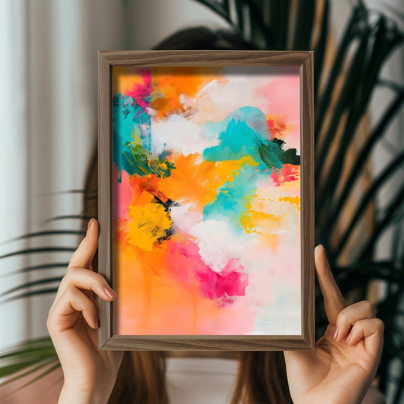 Pikturë dekorative me kornizë, MDF, shumëngjyrëshe, Wallity, GE175-L