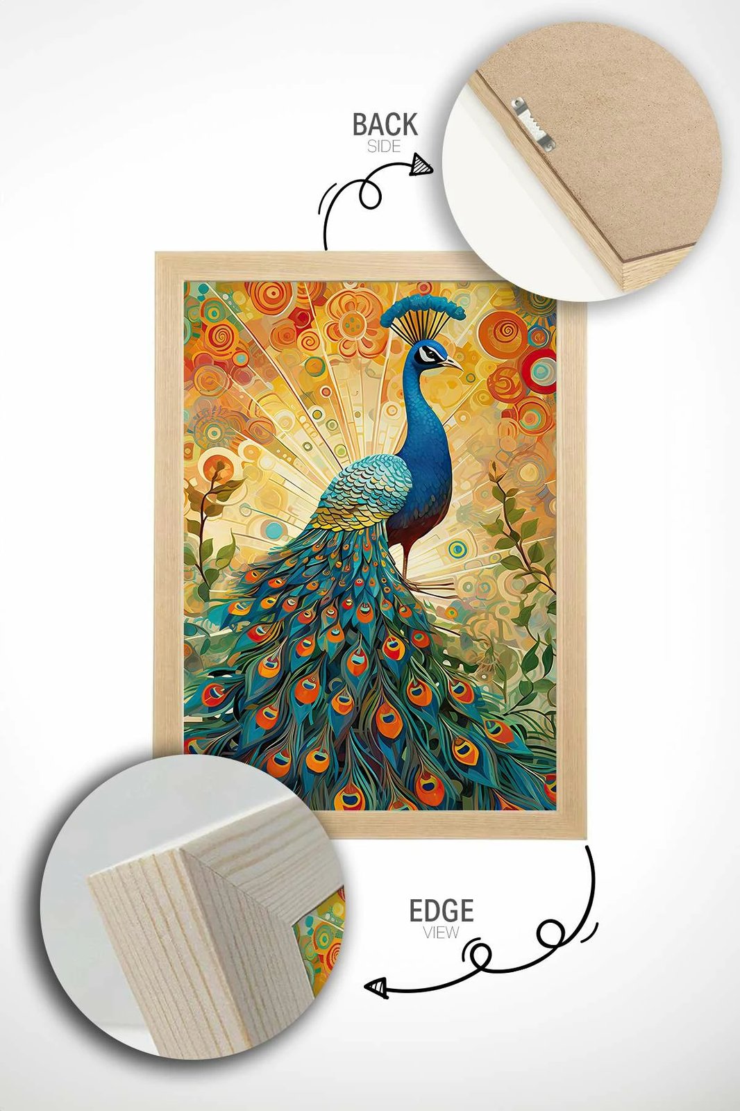 Pikturë dekorative me kornizë, shumëngjyrëshe, Wallity, Mscartmdl25, 33x48cm