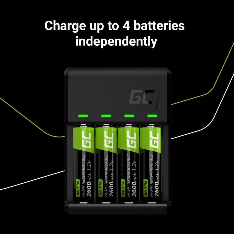 Karikues baterish Green Cell GC VitalCharger GRADGC01, AA/AAA, Ni-MH, i zi
