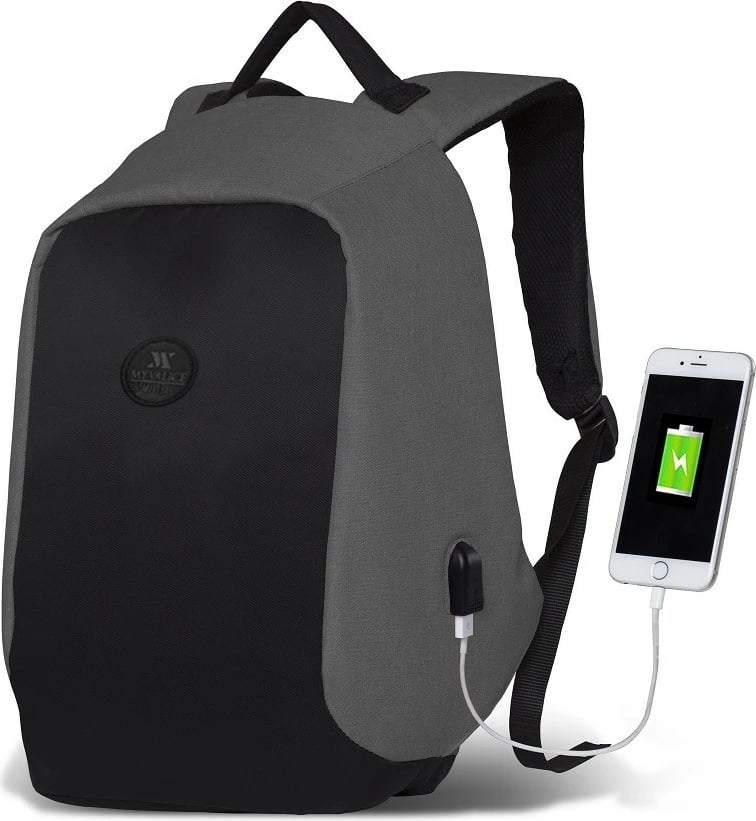 Çantë shpine për laptop, ngjyrë gri, Zoozie Bags, 2754