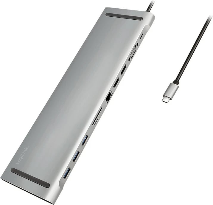 Stacion dokimi LogiLink UA0373, Wired, USB 3.2 Gen 1, 100 W, Aluminium