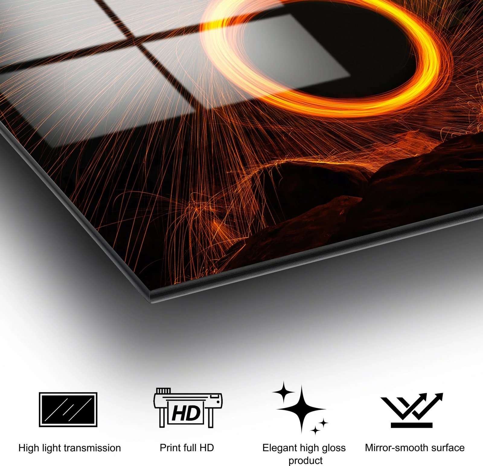 Pikturë dekorative prej xhami të temperuar Wallity, UV-089, 70x100cm