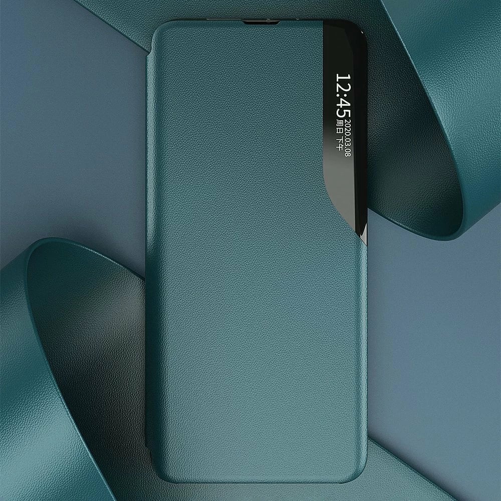 Mbështjellës Hurtel Eco Leather View Case për Xiaomi Poco F3 / Redmi K40 / K40 Pro / K40 Pro+, portokalli