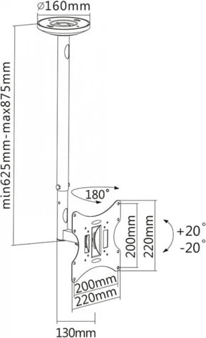 Mbajtëse per TV/Projektor 23-43"