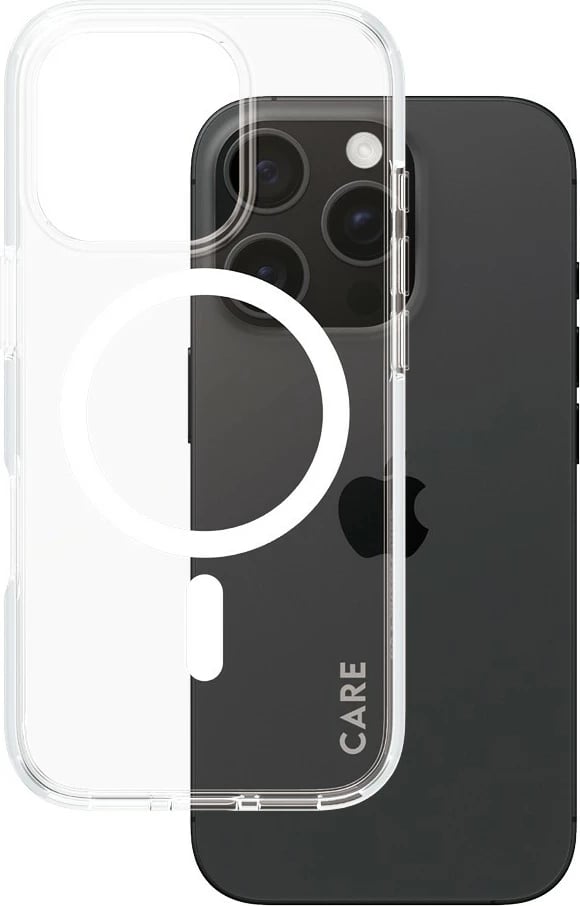 Mbështjellës PanzerGlass CARE Case Flagship MagSAFE për iPhone 16 Pro, transparent