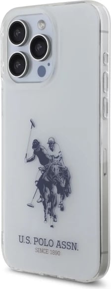 Mbështjellës U.S. Polo Assn. USHCP15XTPUHRBH për iPhone 15 Pro Max 6.7", i bardhë Shiny Big Logo