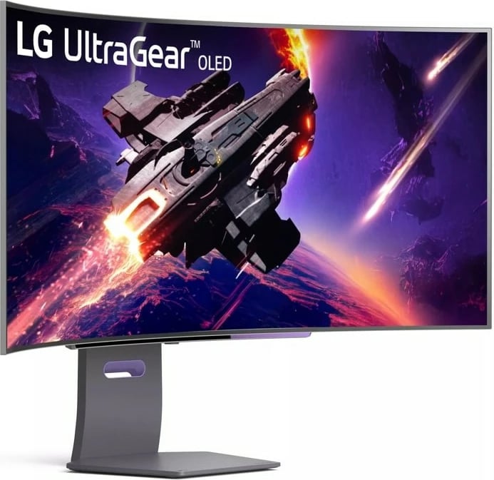 Monitor LG UltraGear 45GS95QE-B, 45 inç, OLED, 3440x1440, i zi