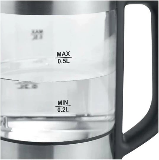 çajnik elektrik Severin WK3458 0.5L xham, rregullim temperature 40-100°C, funksion mbajtje-nxehhtë, i zi