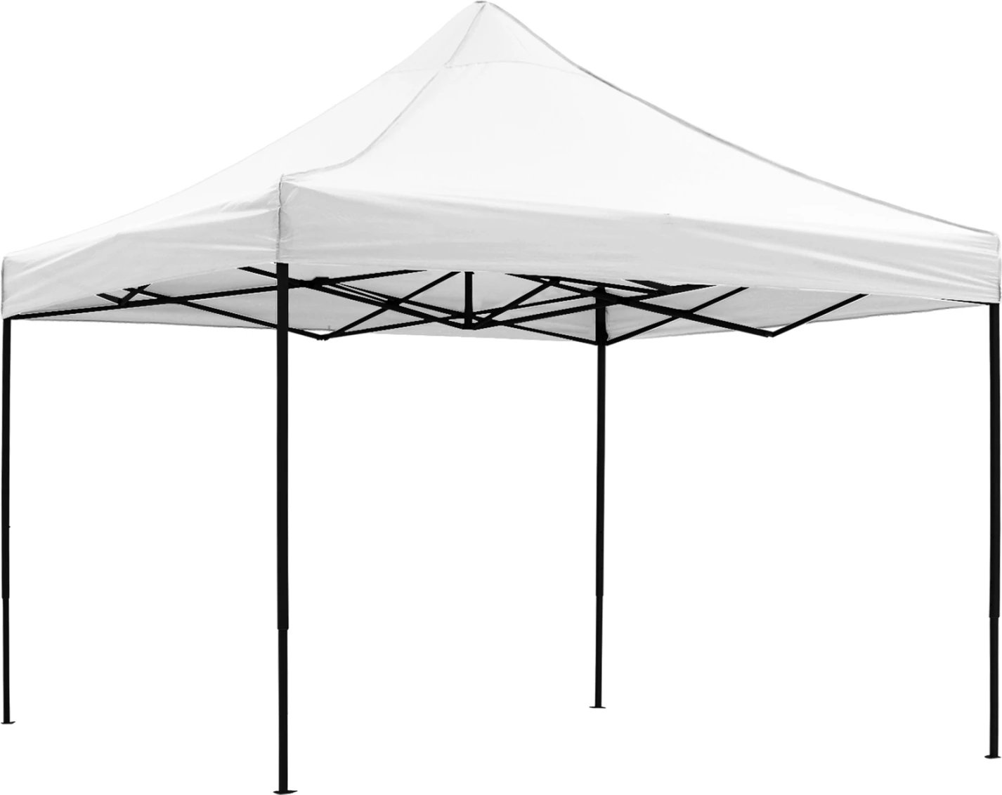 Gazebo i palosshëm MATTHEW, kornizë metalike e zezë, hije e bardhë, 3x3x3.10Hm