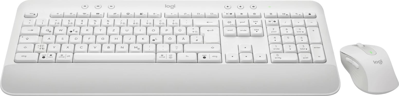 Kombo maus dhe tastierë Logitech Signature MK650, Pa tela, Bluetooth, Membranë, QWERTZ, Bardhë