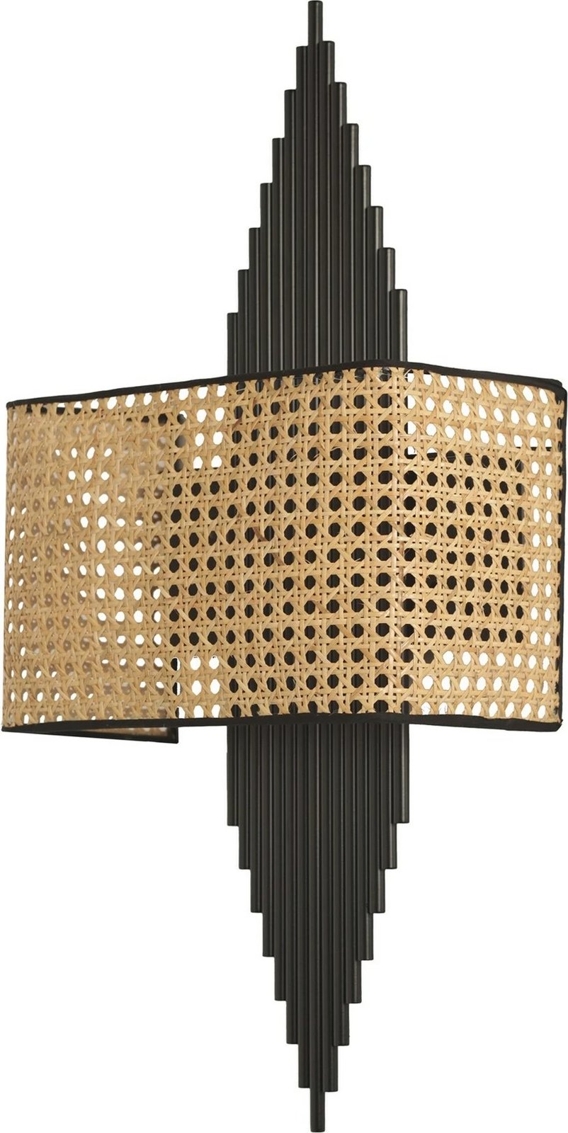 Llambë muri Opviq, Hande - 8764-1P, metal dhe stof, e zezë/bezhë