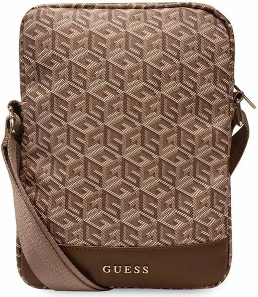 Çantë tabletash Guess GCube Stripe GUTB10HGCFSEW, 10", kafe