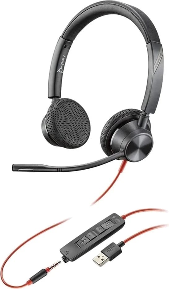 Kufje Plantronics Blackwire 3325 USB-A, të zeza