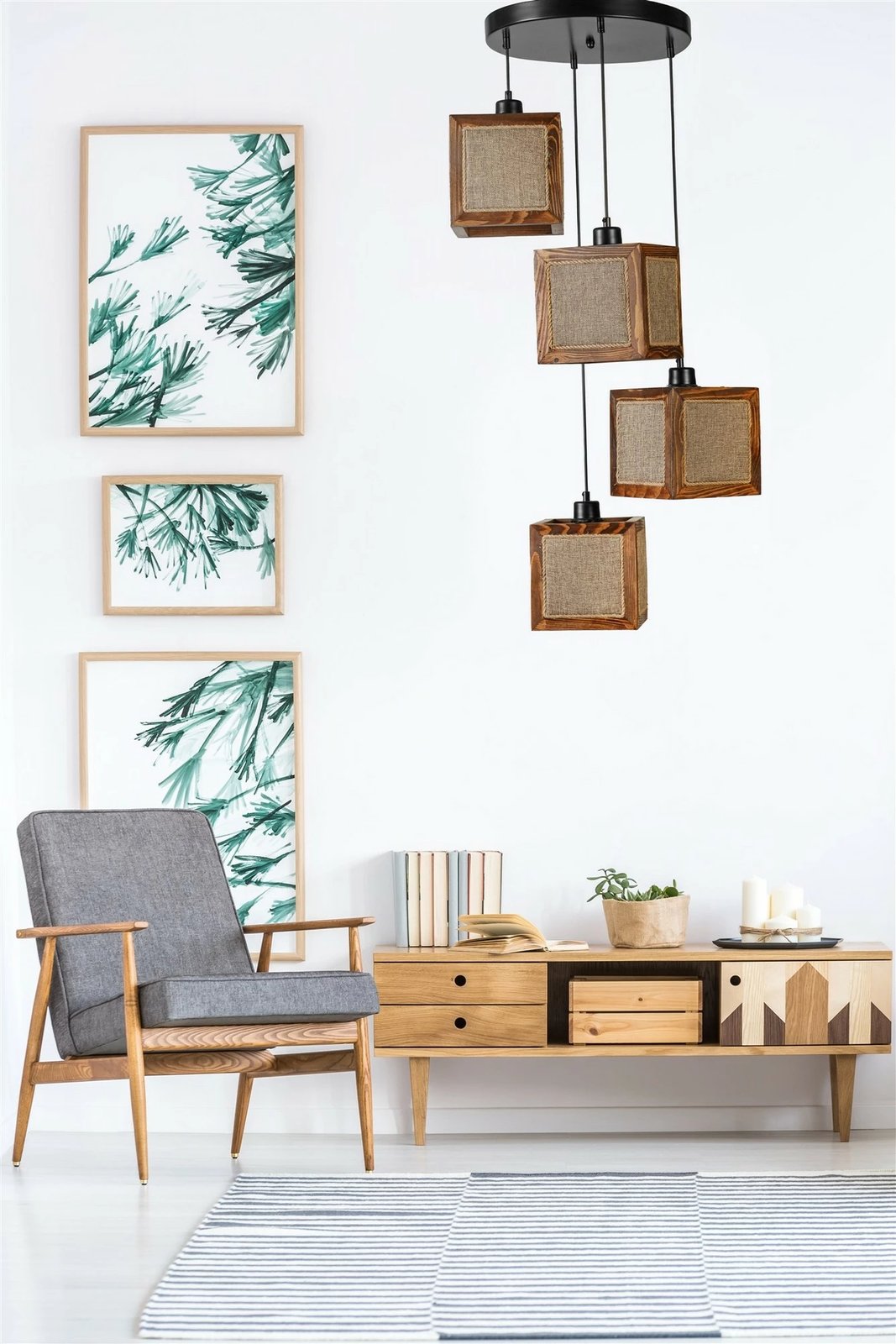 Kandil tavani Opviq, ratan, arre, e zezë, 8702-4