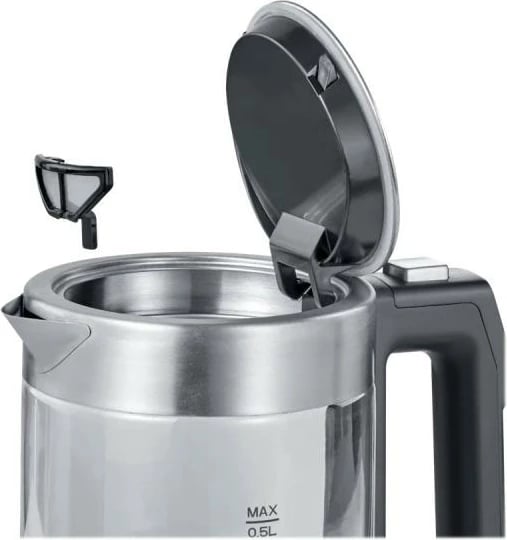 çajnik elektrik Severin WK3458 0.5L xham, rregullim temperature 40-100°C, funksion mbajtje-nxehhtë, i zi