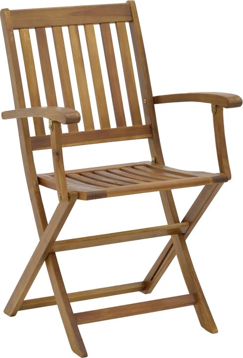 Karrige palosëse me krahë, dru akacie natyral, 53x60x90cm