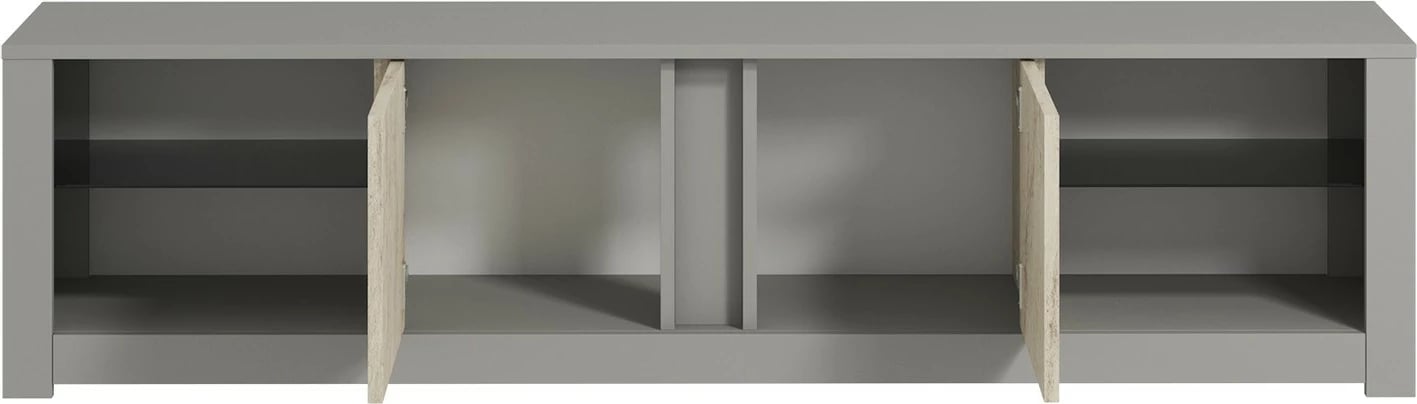 Komodë TV Skye Decor, ngjyrë gri, travertin, Aydos
