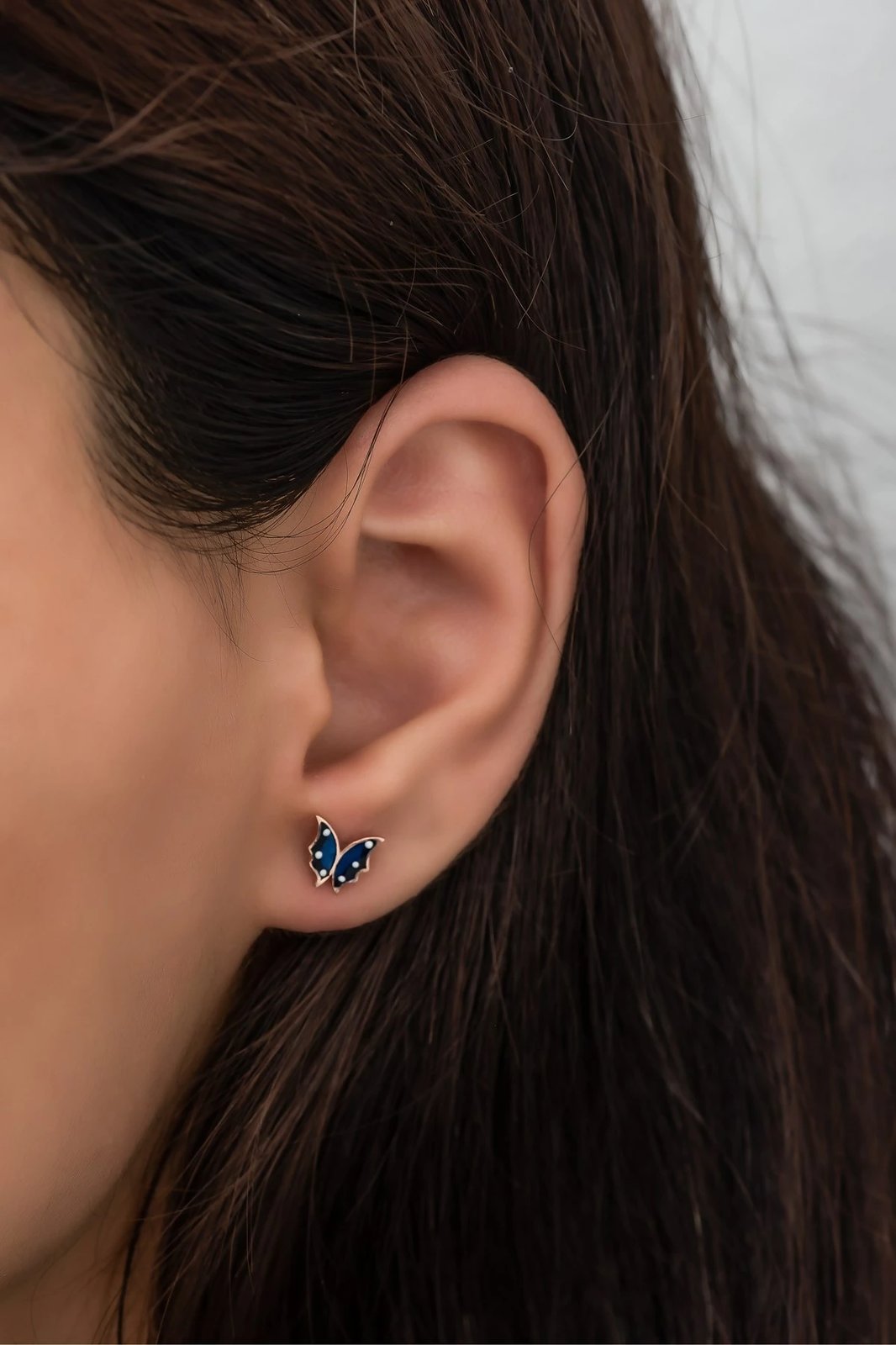 Vathë argjendi, ngjyrë ari rozë, model fluture, Jumeon, NRZ99412